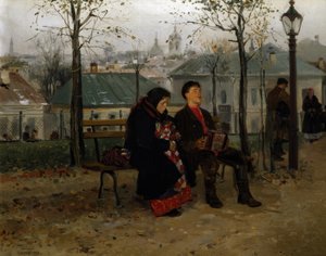 Op de boulevard door Wladimir Jegorowitsch Makowski