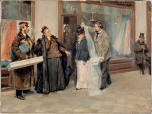 De keuze van de bruidssluier door Wladimir Jegorowitsch Makowski