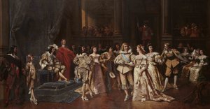 Het bal aan het hof van Lodewijk XIII van Frankrijk door Wladyslaw Bakalowicz