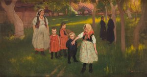 Bezittingen of de familie van de kunstenaar door Wlodzimierz Tetmajer