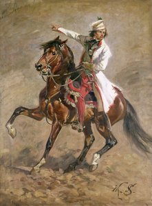 Generaal Tadeusz Kosciuszko (1746-1817) te paard, schets voor 