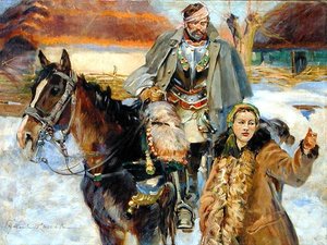 Gewonde Cuirassier met een Meisje, c.1930
