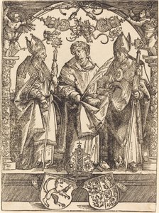 Heiligen Maximiliaan, Stefanus en Valentijn door Wolf Traut