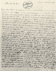 Handgeschreven brief aan de vader. Wenen 13 juni 1781 door Wolfgang Amadeus Mozart