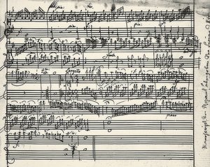 Muziek-autograaf door Wolfgang Amadeus Mozart