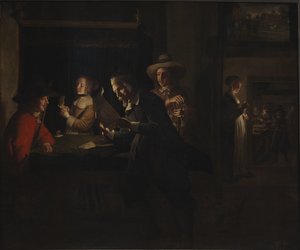 Avondinterieur door Wolfgang Heimbach