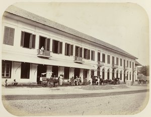 Handelshuizen te Batavia aan Pasar Pisang