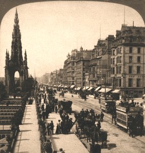 Princes Street, Edinburgh, 1896 door Works and Sun Sculpture Studios