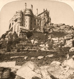 St. Michaels Mount, Benedictijns klooster, Penzance, Cornwall, 1900 door Works and Sun Sculpture Studios