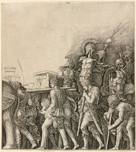 De Triomf van Caesar: Soldaten die Trofeeën Dragen