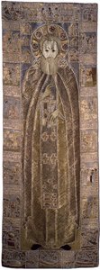 Het lijkkleed van Sint Sergius van Radonezh, 1671 door Workshop of Anna Ivanovna Stroganova