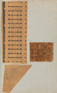 Pagina uit een plakboek met tekeningen en verschillende prenten van architectuur, ca. 1800-1850 door Workshop of Charles Percier, Workshop of Pierre