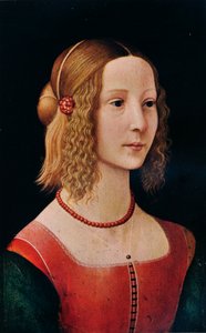 Portret van een meisje, 1490 door Workshop of Domenico Ghirlandaio