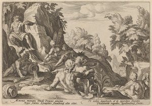 De Riviergod Peneus Omringd door Andere Godheden