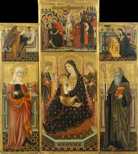 Altaarstuk van de Maagd die het kind voedt, Sint Clara en Sint Antonius de Abt
