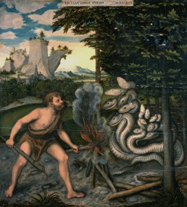 Hercules en de Hydra door workshop of Lucas Cranach the Elder