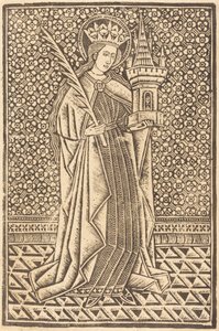 Sint Barbara door Workshop of Master of the Cologne Arms