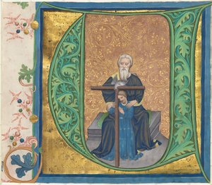 De Drie-eenheid door Workshop of Master of the Gerona Martyrology