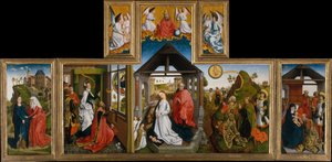 De Geboorte, midden 15e eeuw door Workshop of Rogier van der Weyden