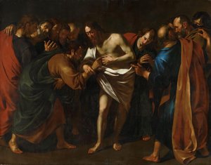 De ongelovigheid van Sint Thomas door Wouter Pietersz II Crabeth