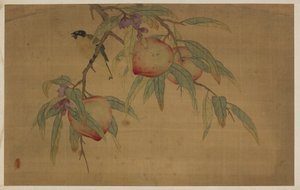 Vogel, Fruit en Bloemen, Qing-dynastie door Wu Zhang