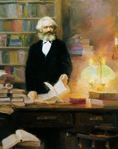 Karl Marx in zijn studio door Wun Zhang