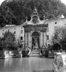 Pferdeschwemme, Salzburg, Oostenrijk, ca. 1900
