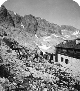 Simony Hut, Salzkammergut, Oostenrijk, ca. 1900s door Wurthle and Sons