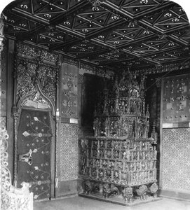 De oven in de Prinsenkamer, Festung Hohensalzburg, Salzburg, Oostenrijk, ca. 1900s