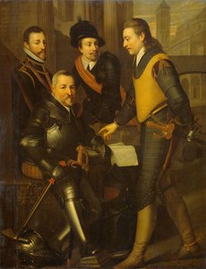 Groepsportret van de vier broers van Willem I, Prins van Oranje: Jan (1535-1606), Hendrik (1550-74), Adolf (1540-68) en Lodewijk (1538-74), graven van Nassau