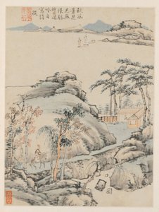 Album van Seizoenslandschappen, Blad F (vorig blad 5) door Xiao Yuncong