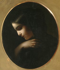 Jonge weduwe, 1850 door Yakov Fyodorovich Kapkov