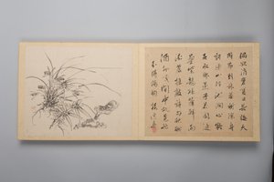 Verfijnde elegantie in de vier seizoenen Shiji seiga, Album van bloemenschilderijen door Yamamoto Baiitsu