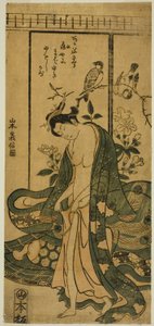 Jonge vrouw die zich aankleedt door Yamamoto Yoshinobu