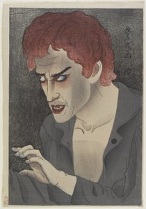 Acteur Morita Kanya XIII (1907-75) als Jean Valjean, 1921