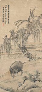 Buffel op Willow Bank door Yang Jin