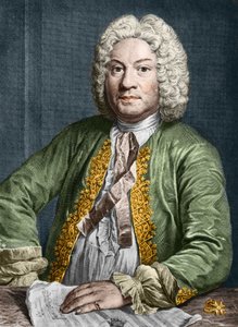 portret van François Couperin (1668-1733) (gravure) door Yannick Coupannec