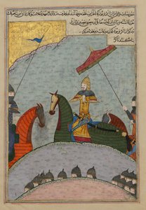 Timoer voor de Slag, Folio uit een Verspreide Kopie van de Zafarnama door Ya