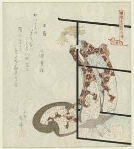 De onsterfelijke (sennin) Ôkyô door Yashima Gakutei