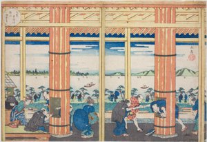 De regenschuilplaats bij Nii Hill aan de Aji-rivier, Osaka, uit de serie 