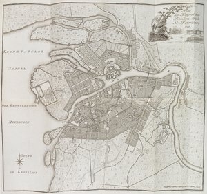 Kaart van Sint-Petersburg, 1790 door Yefim Maximovich Khudyakov