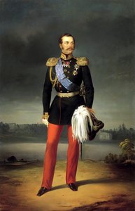 Portret van keizer Alexander II, 1818-1881, 1856