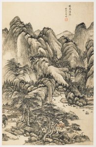 Zuivere Bijeenkomst in een Lente, uit een album van 12 bladen door Yongxi Jin