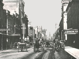George Street, Sydney, Australië, 1895 door York and Son