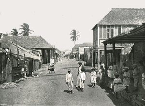 Straatscène in Port Royal, Jamaica, 1895