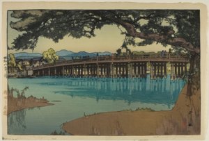 Seta Brug door Yoshida Hiroshi