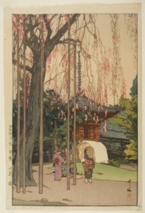 De kersenboom in Kawagoe door Yoshida Hiroshi