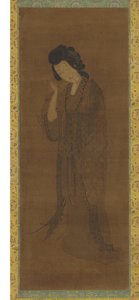 De staande figuur van een vrouw, late Ming of vroege Qing-dynastie, 17e eeuw