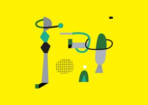 Abstracte geometrische compositie, 2017 (vectorillustratie)