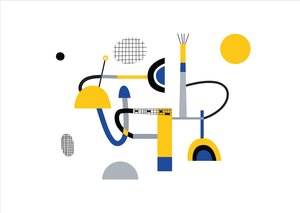 Abstracte geometrische compositie, 2017 (vectorillustratie)